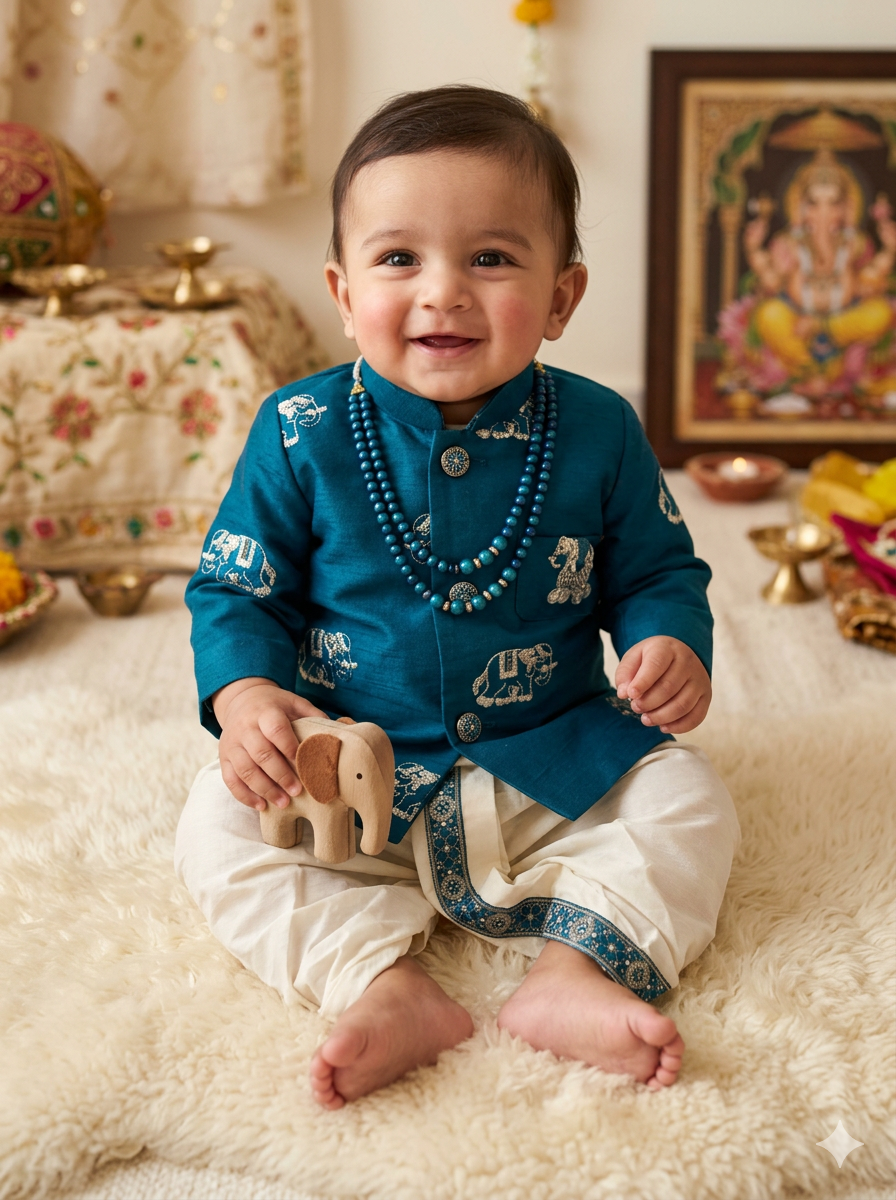 Boy Kurta with Dhoti Set