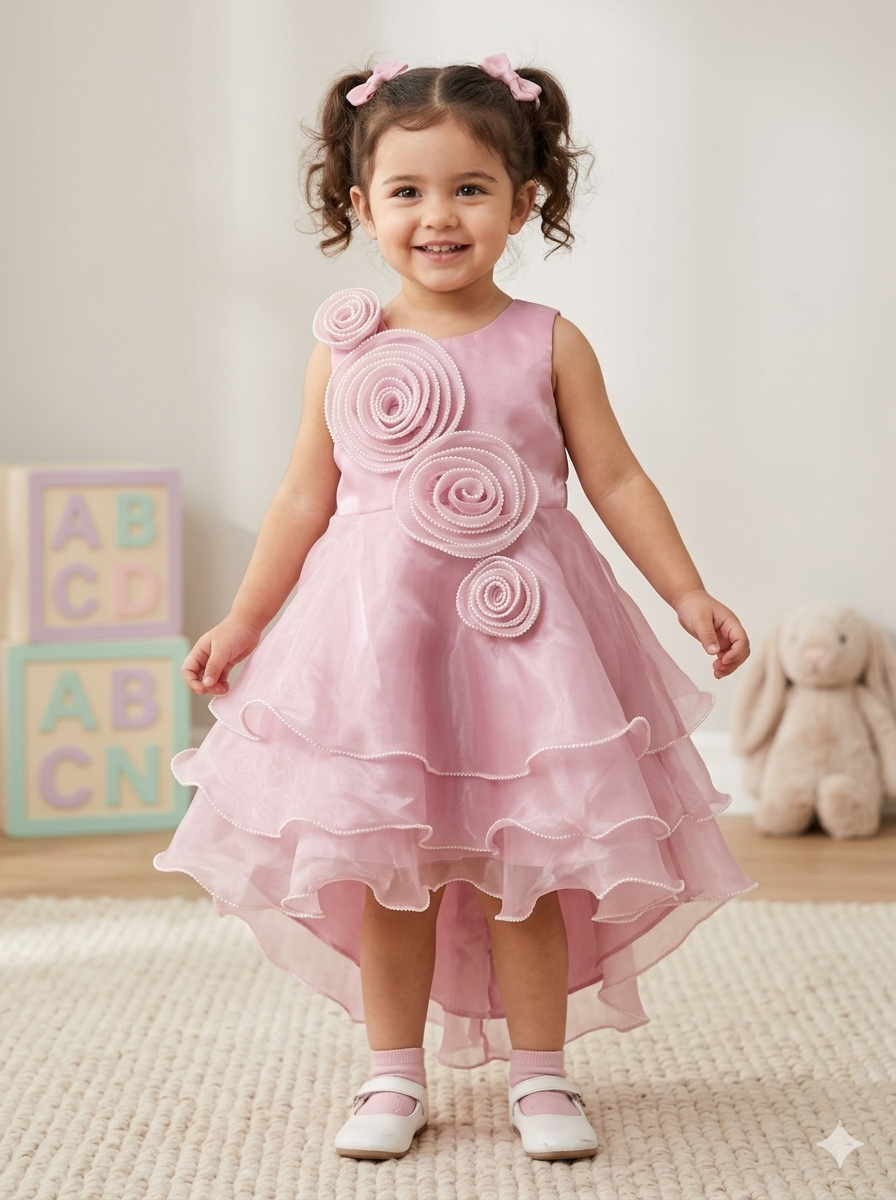 Girls' Onion Coloured Frock